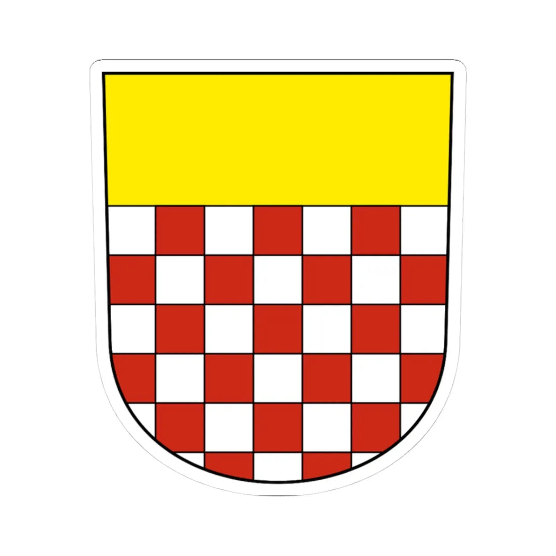 Flawil-blazon (Switzerland) (Coat of Arms) STICKER Vinyl Kiss-Cut Decal 3 Inch White - The Sticker Space