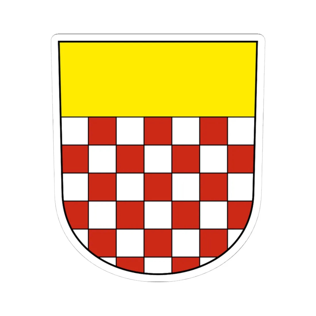 Flawil-blazon (Switzerland) (Coat of Arms) STICKER Vinyl Kiss-Cut Decal 4 Inch White - The Sticker Space