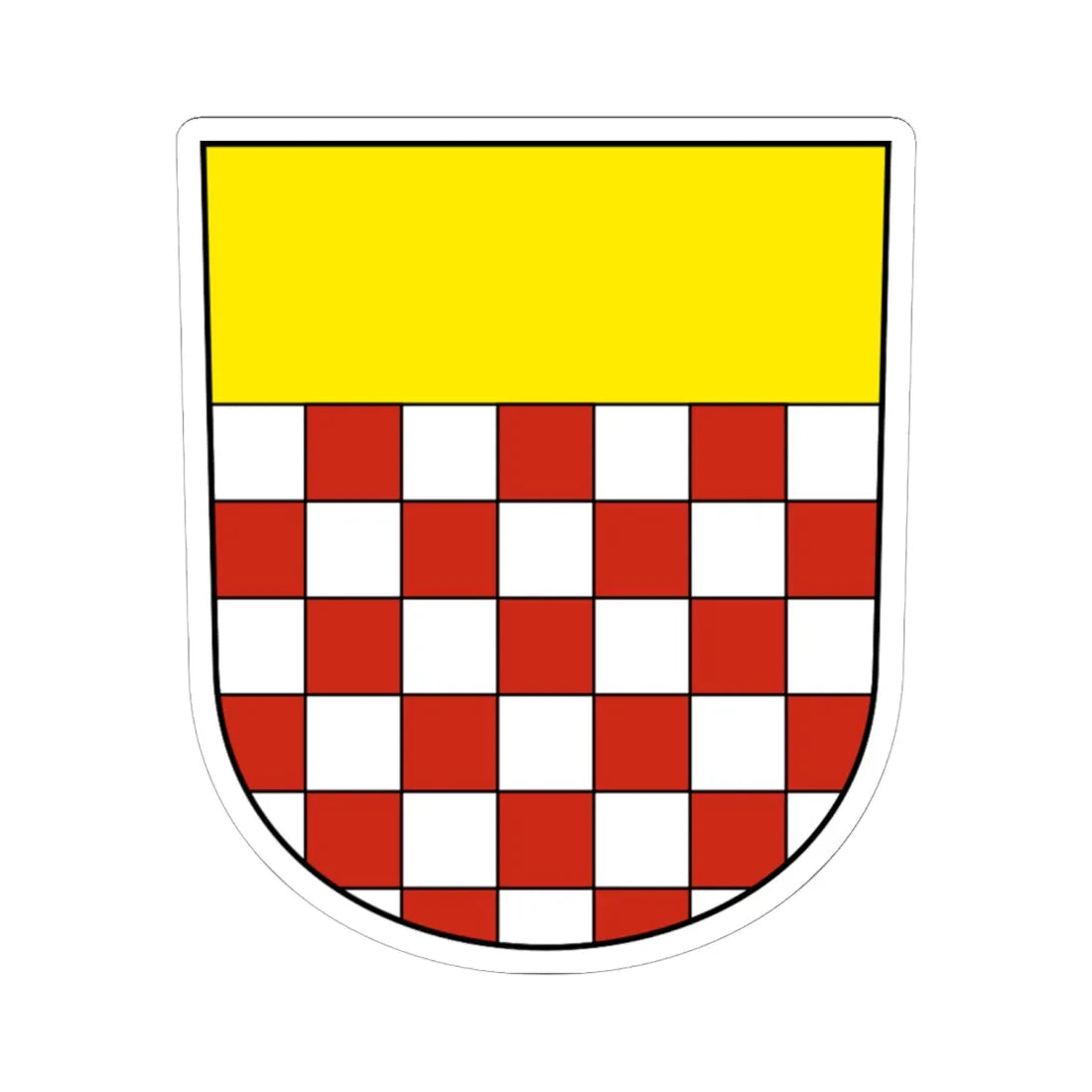 Flawil-blazon (Switzerland) (Coat of Arms) STICKER Vinyl Kiss-Cut Decal 6 Inch White - The Sticker Space