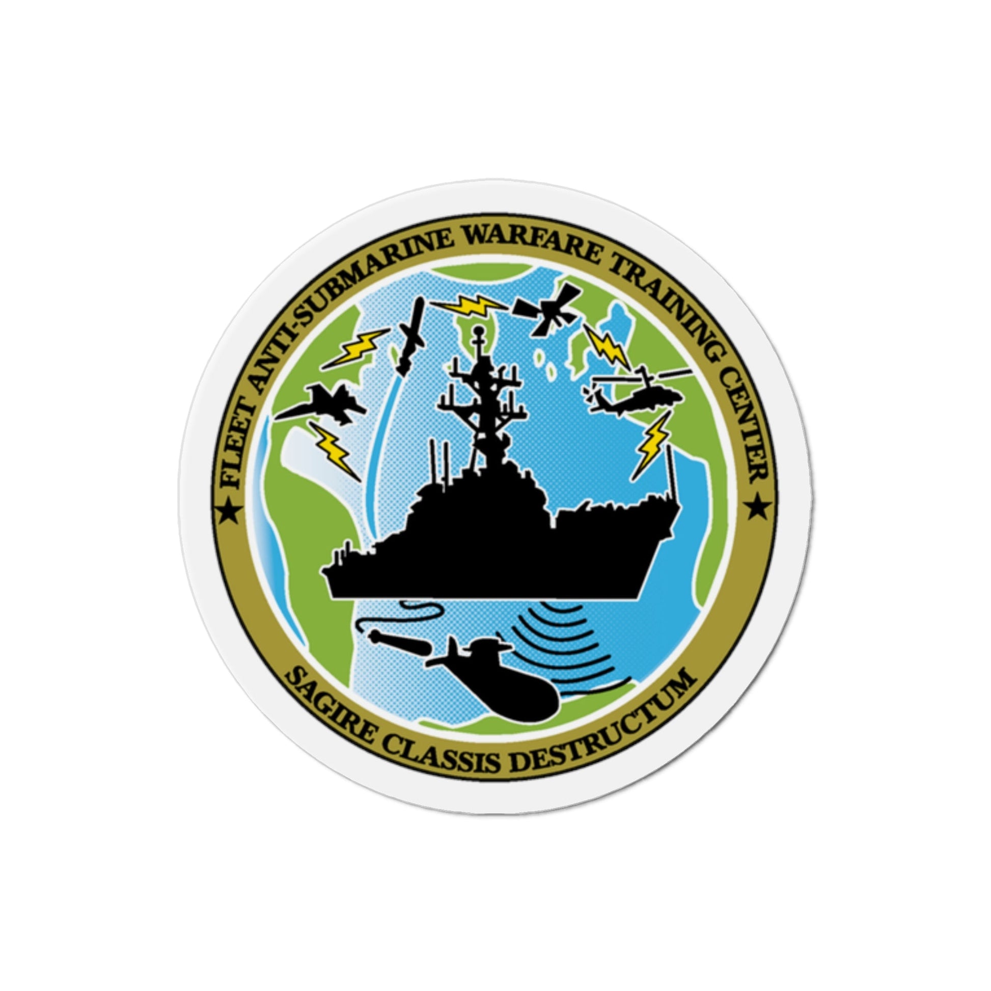 Fleet Anti Submarine Warfare Training Center (U.S. Navy) Die-Cut Magnet-2" x 2"-The Sticker Space