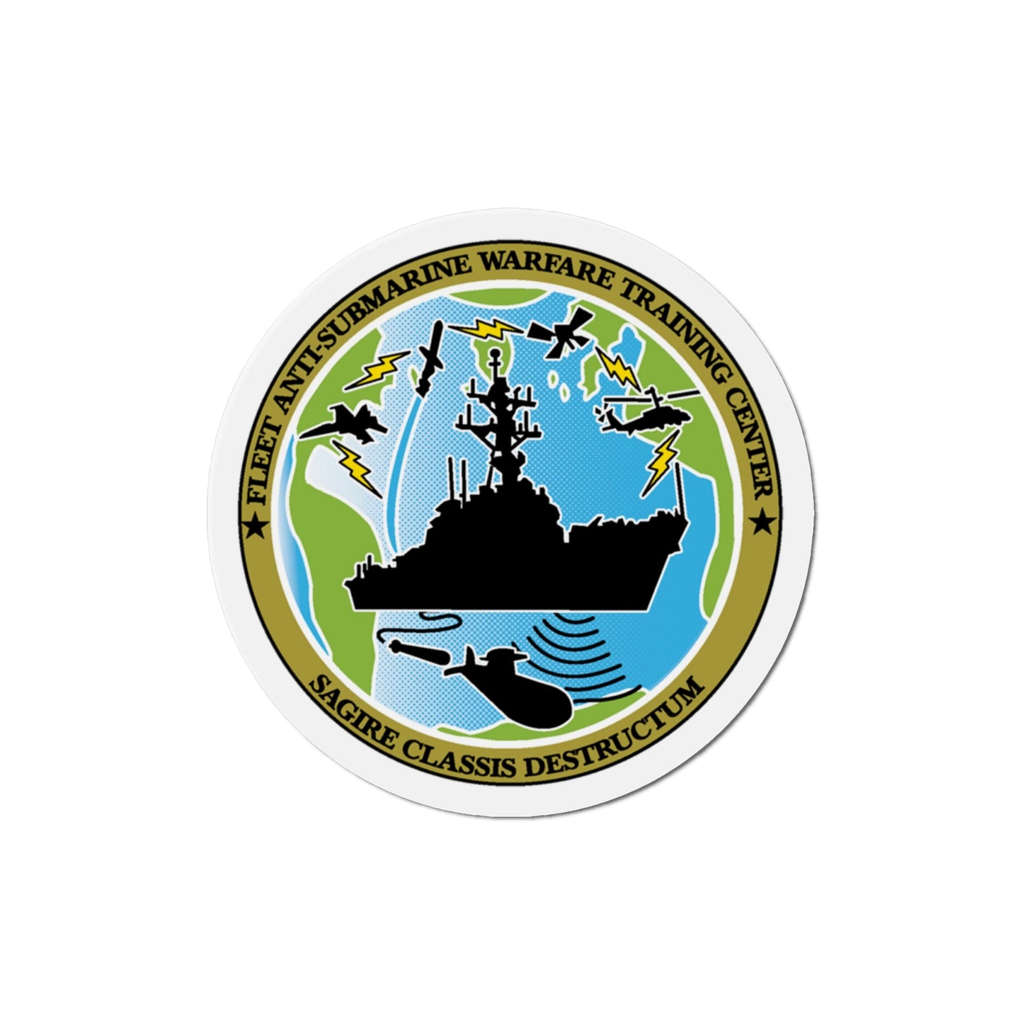 Fleet Anti Submarine Warfare Training Center (U.S. Navy) Die-Cut Magnet-4" x 4"-The Sticker Space