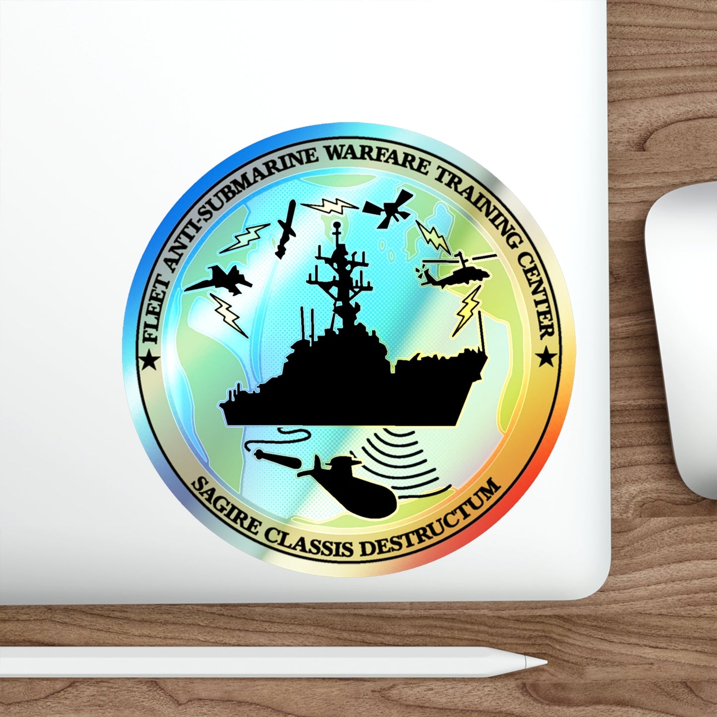 Fleet Anti Submarine Warfare Training Center (U.S. Navy) Holographic STICKER Die-Cut Vinyl Decal-The Sticker Space