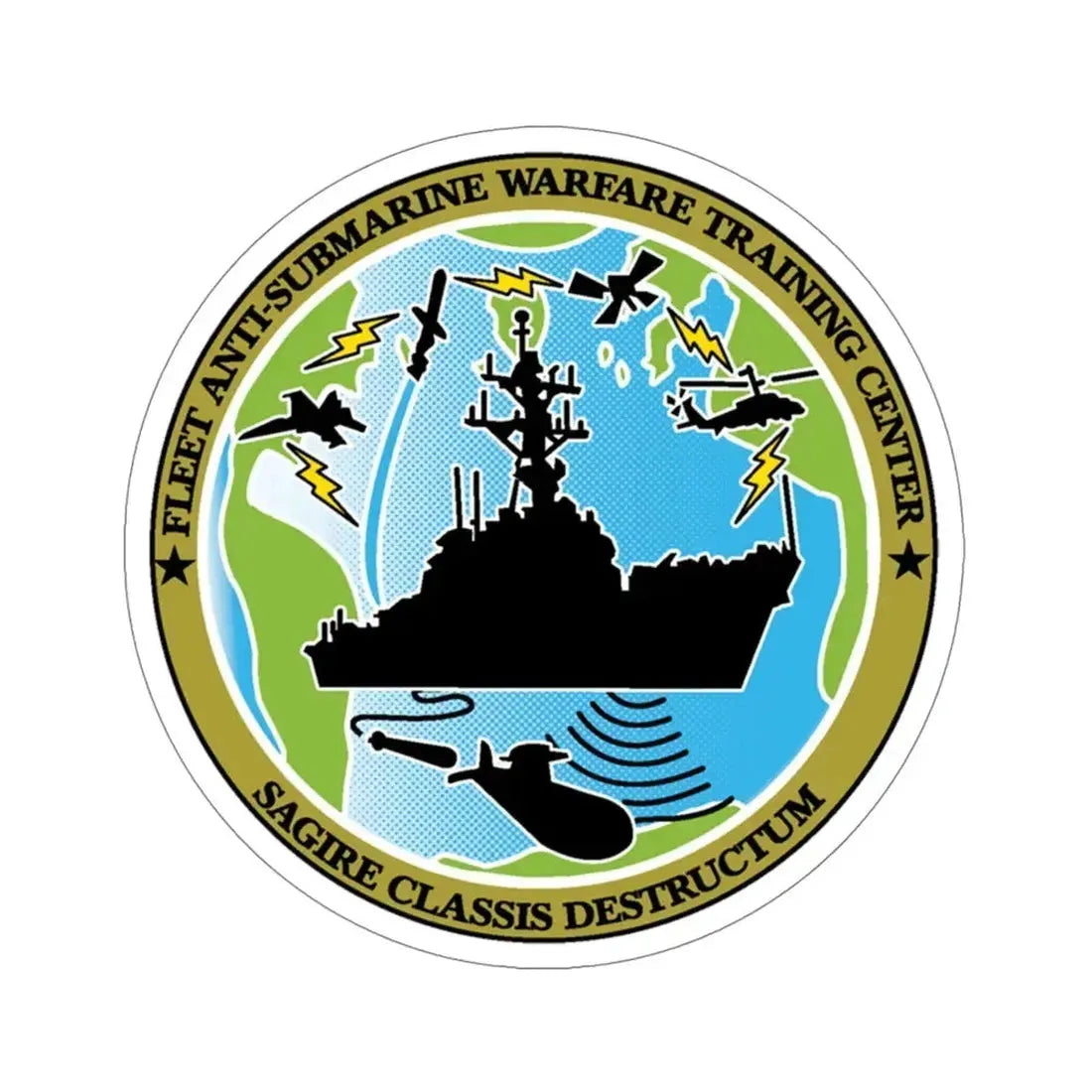 Fleet Anti Submarine Warfare Training Center (U.S. Navy) STICKER Vinyl Die-Cut Decal 5 Inch - The Sticker Space