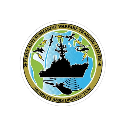 Fleet Anti Submarine Warfare Training Center (U.S. Navy) Transparent STICKER Die-Cut Vinyl Decal 5 Inch Transparent - The Sticker Space