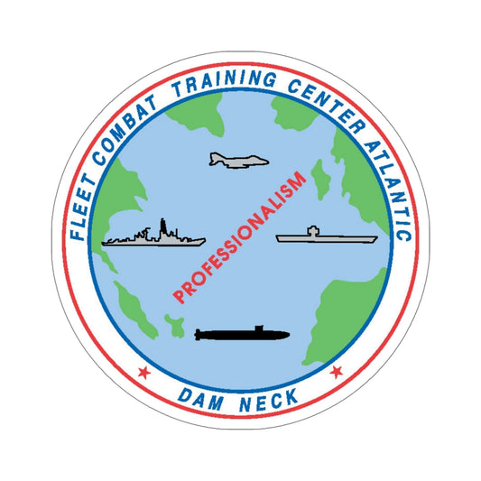 Fleet Combat Trng Ctr Atlantic Dam Neck (U.S. Navy) STICKER Vinyl Die-Cut Decal-6 Inch-The Sticker Space