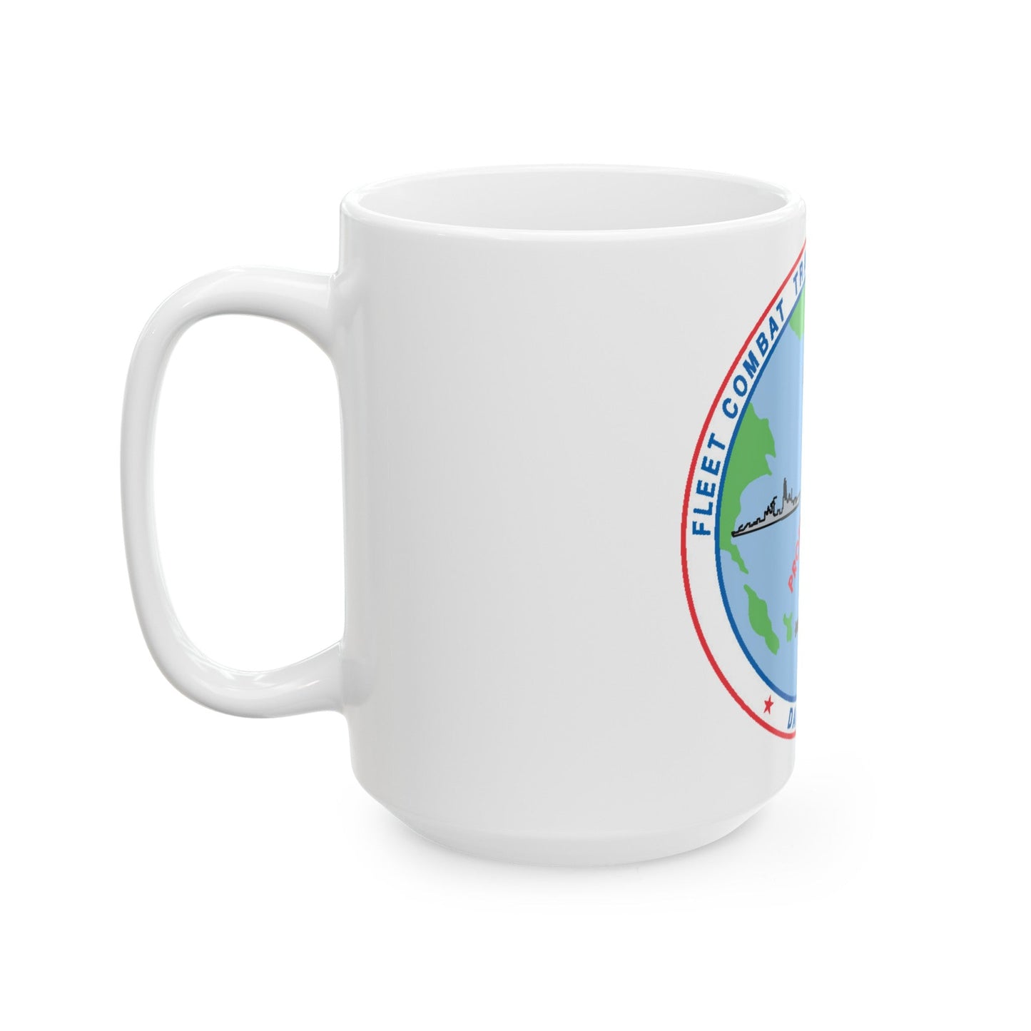 Fleet Combat Trng Ctr Atlantic Dam Neck (U.S. Navy) White Coffee Mug-The Sticker Space