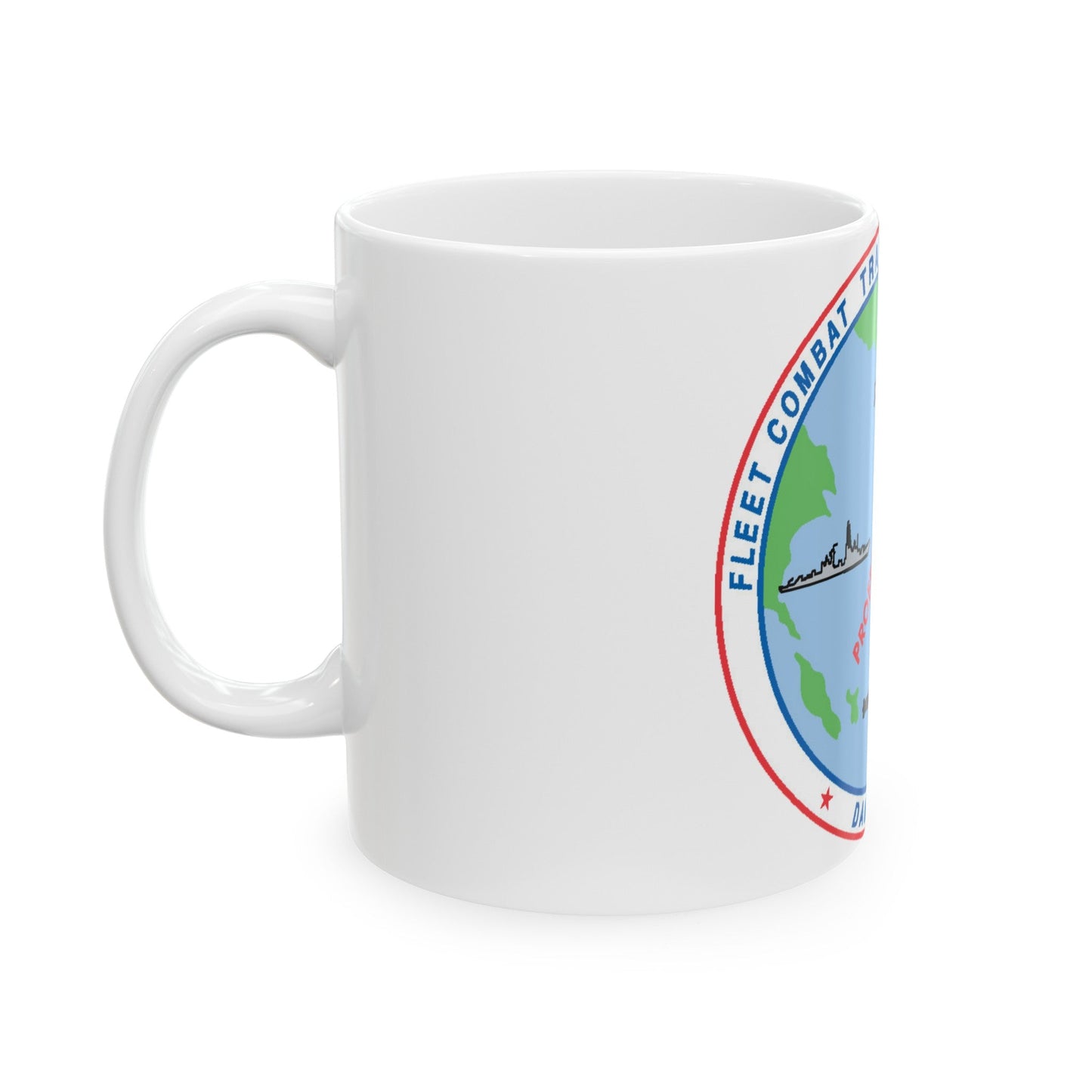 Fleet Combat Trng Ctr Atlantic Dam Neck (U.S. Navy) White Coffee Mug-The Sticker Space