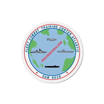 Fleet Combat Trng Ctr Atlantic Dam Neck (U.S. Navy) Refrigerator Magnet 5 Inch - The Sticker Space