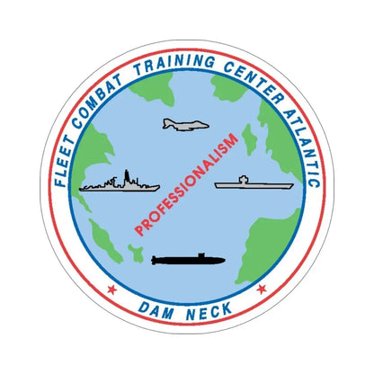 Fleet Combat Trng Ctr Atlantic Dam Neck (U.S. Navy) STICKER Vinyl Die-Cut Decal 5 Inch - The Sticker Space