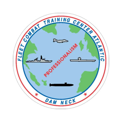 Fleet Combat Trng Ctr Atlantic Dam Neck (U.S. Navy) STICKER Vinyl Die-Cut Decal - The Sticker Space