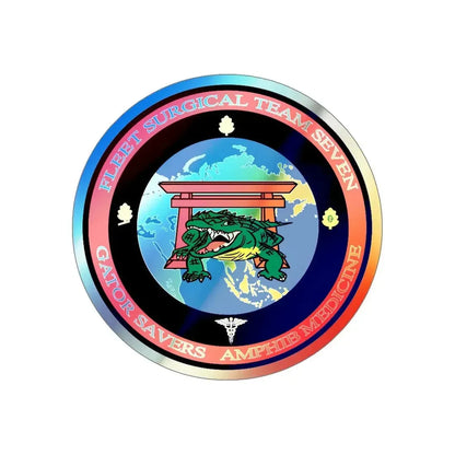 Fleet Surgical Team 7 (U.S. Navy) Holographic STICKER Die-Cut Vinyl Decal 6 Inch Holographic - The Sticker Space