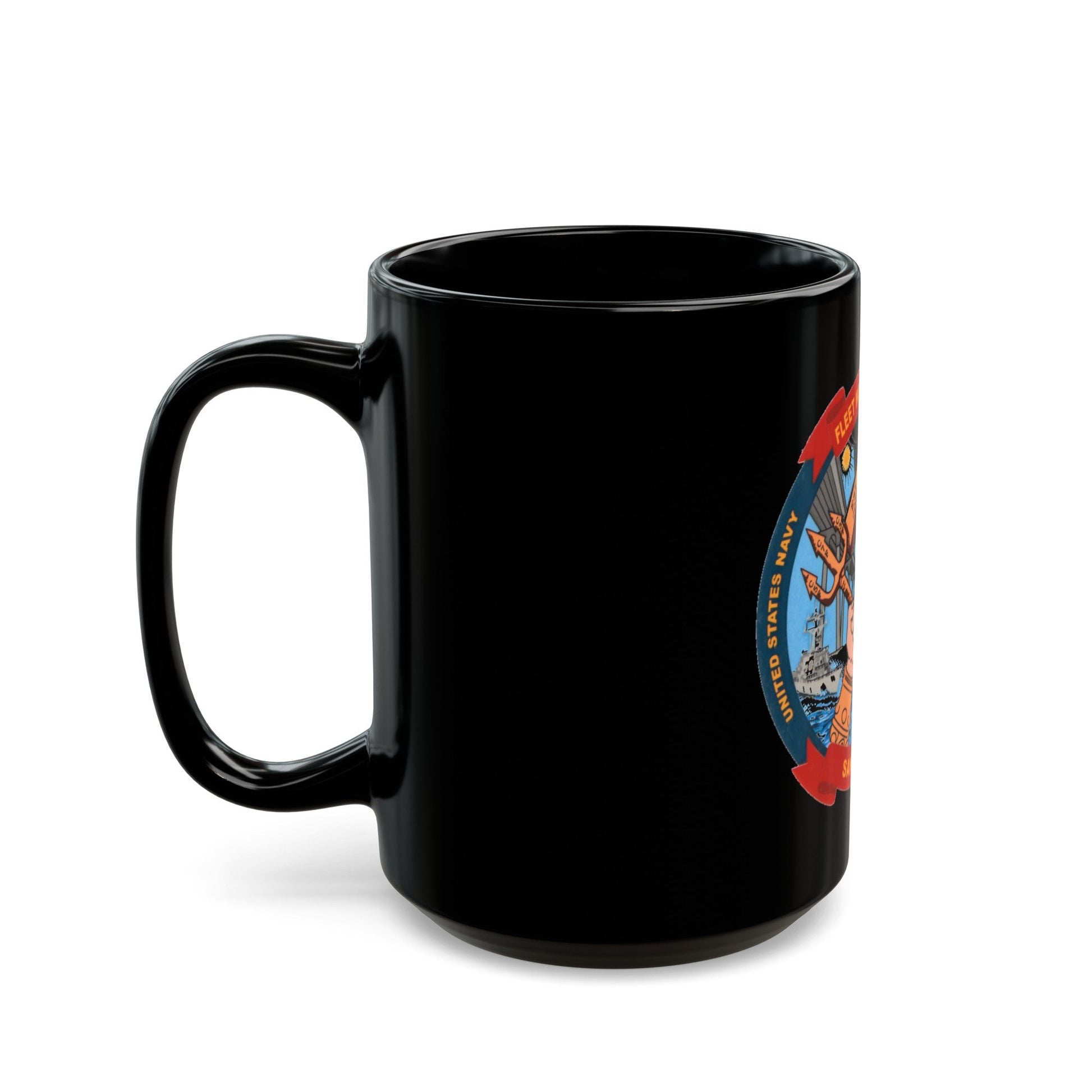 Fleet Weather Center San Diego (U.S. Navy) Black Coffee Mug-The Sticker Space