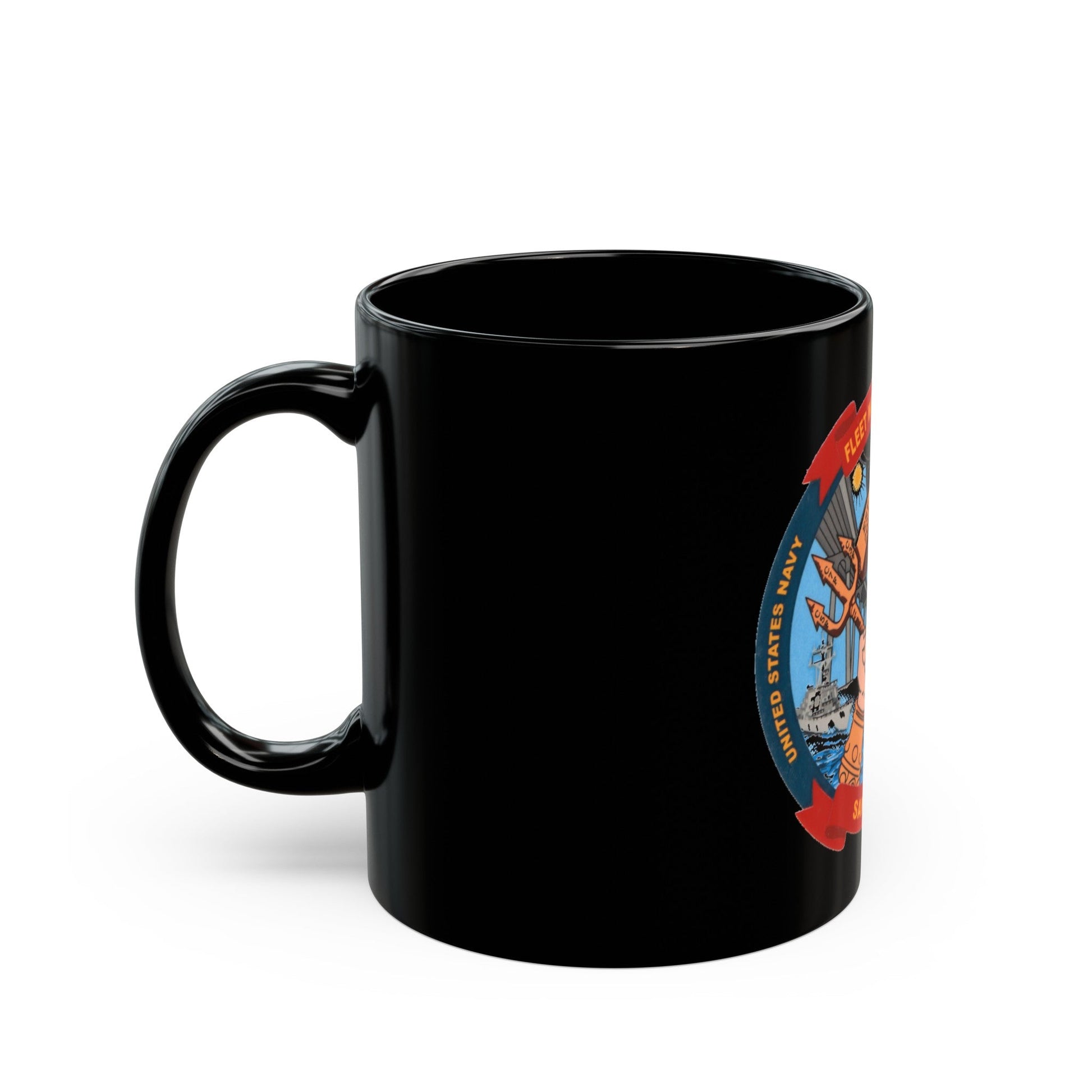 Fleet Weather Center San Diego (U.S. Navy) Black Coffee Mug-The Sticker Space