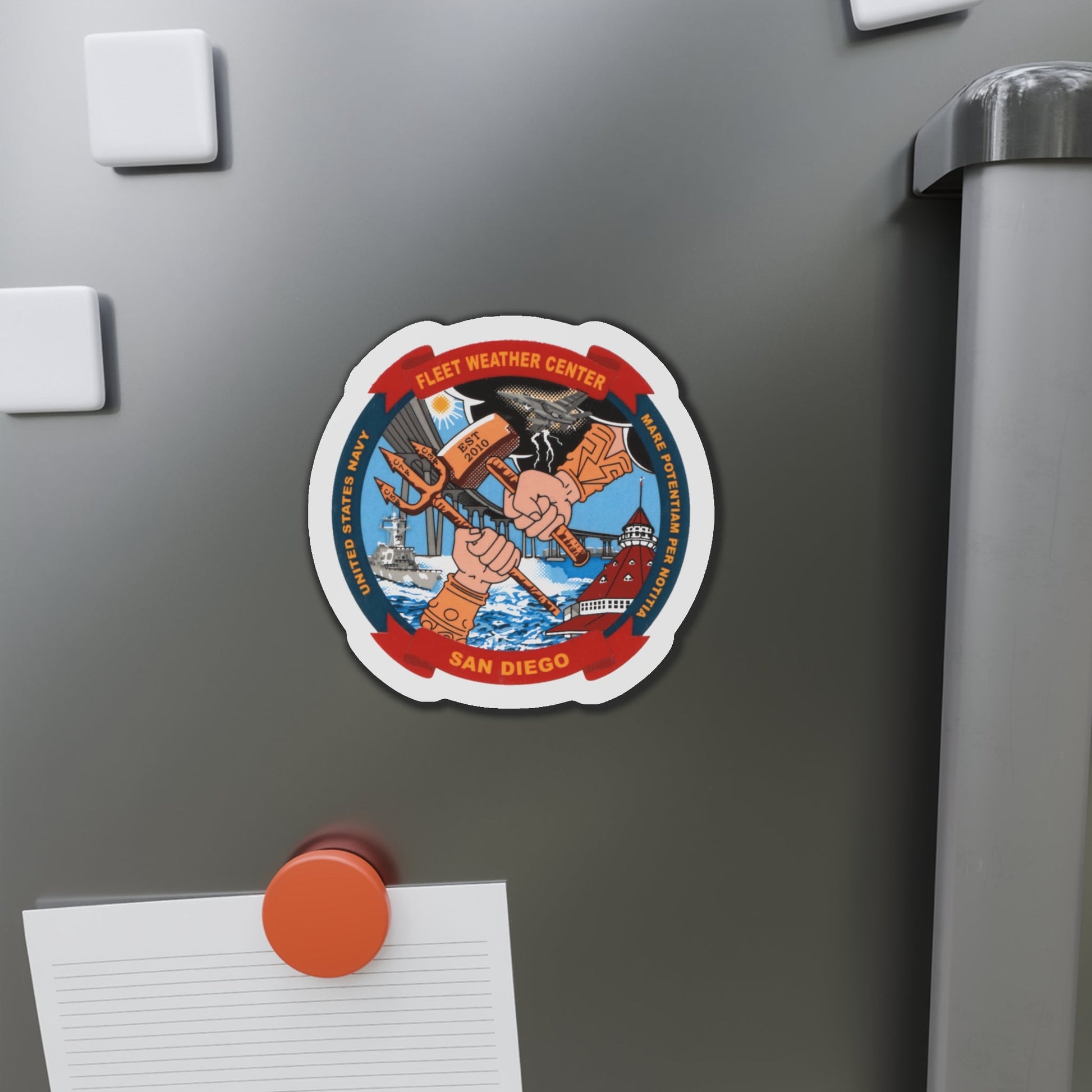 Fleet Weather Center San Diego (U.S. Navy) Die-Cut Magnet-The Sticker Space