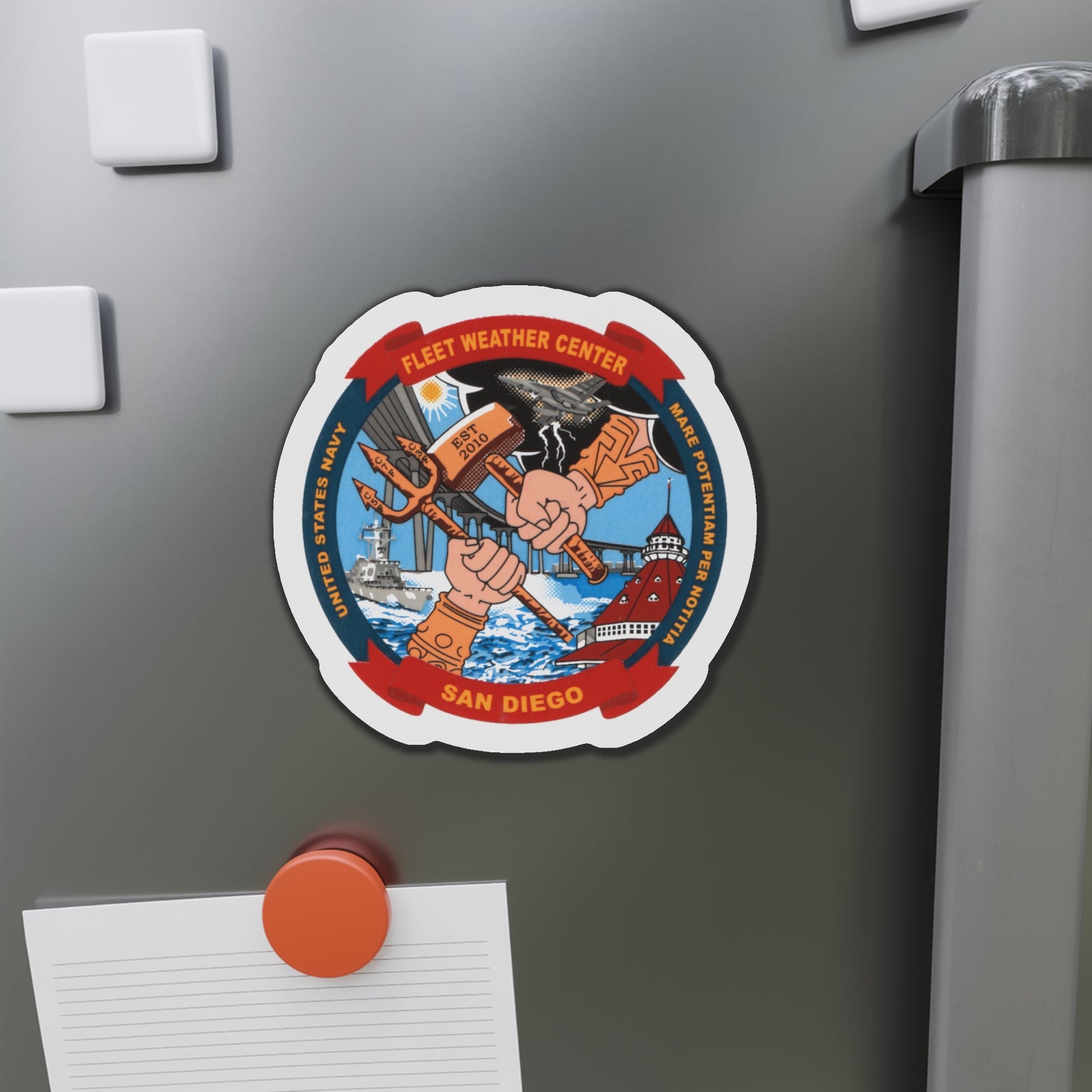 Fleet Weather Center San Diego (U.S. Navy) Die-Cut Magnet-The Sticker Space