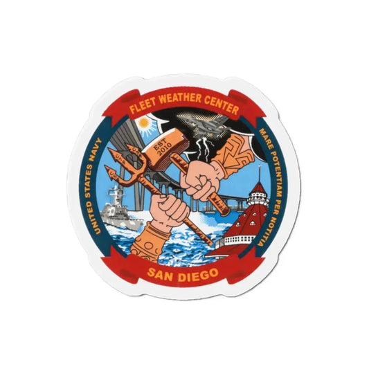 Fleet Weather Center San Diego (U.S. Navy) Refrigerator Magnet 2 Inch - The Sticker Space