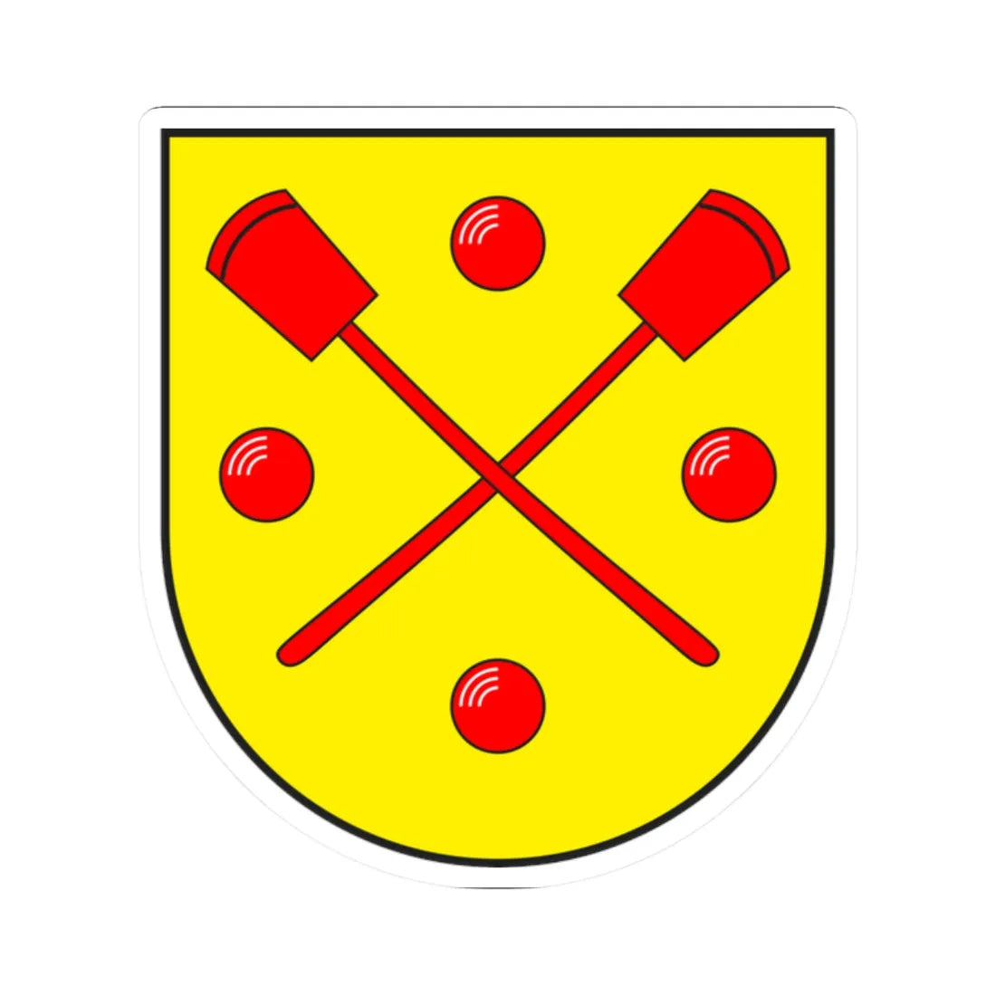 Flerden wappen (Switzerland) (Coat of Arms) STICKER Vinyl Kiss-Cut Decal 2 Inch White - The Sticker Space