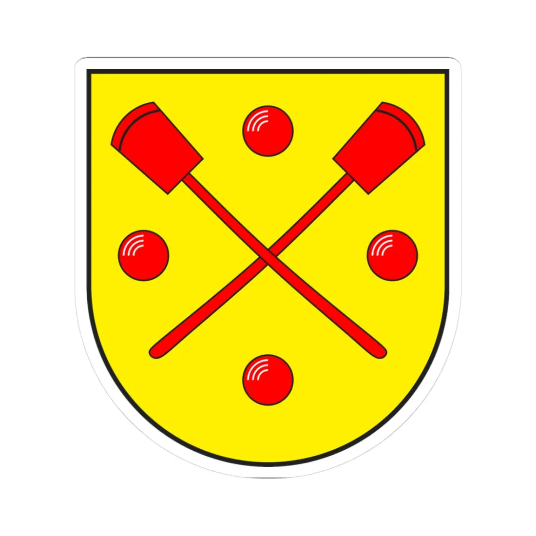 Flerden wappen (Switzerland) (Coat of Arms) STICKER Vinyl Kiss-Cut Decal 3 Inch White - The Sticker Space