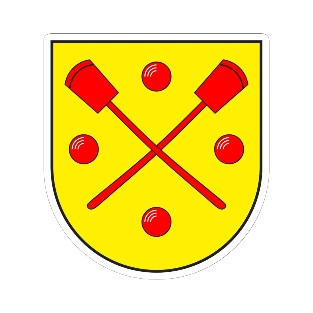 Flerden wappen (Switzerland) (Coat of Arms) STICKER Vinyl Kiss-Cut Decal 6 Inch White - The Sticker Space