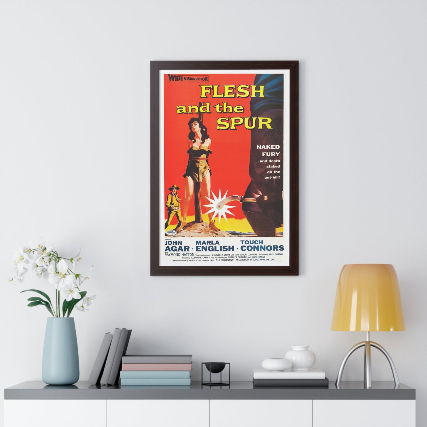 FLESH AND THE SPUR 1956 - Framed Movie Poster-The Sticker Space