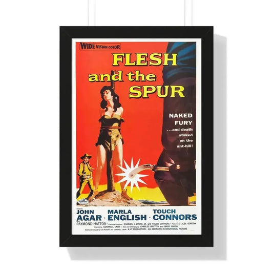 FLESH AND THE SPUR 1956 - Framed Movie Poster 16″ x 24″ Black - The Sticker Space
