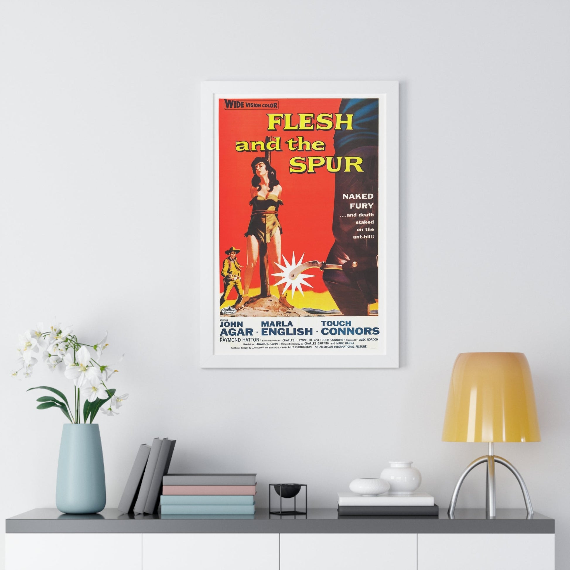 FLESH AND THE SPUR 1956 - Framed Movie Poster-The Sticker Space