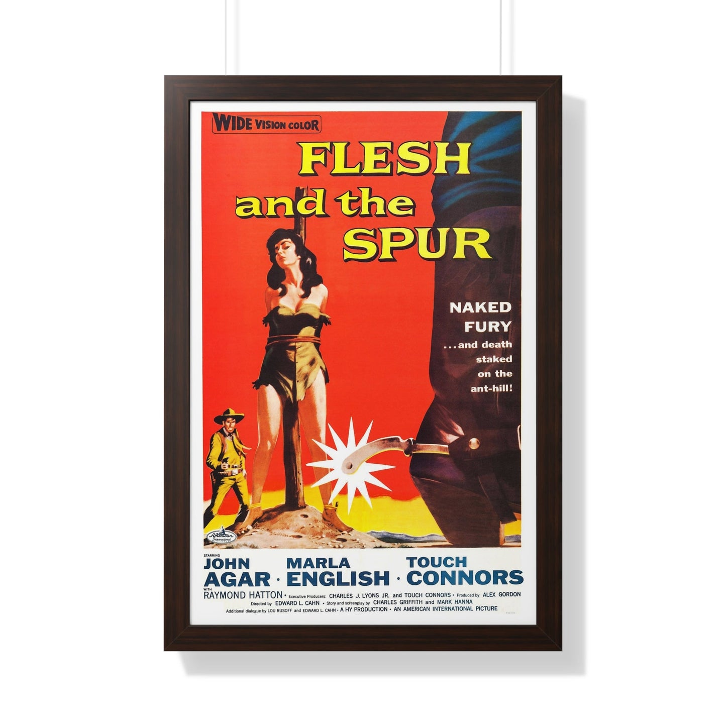 FLESH AND THE SPUR 1956 - Framed Movie Poster-20" x 30"-The Sticker Space