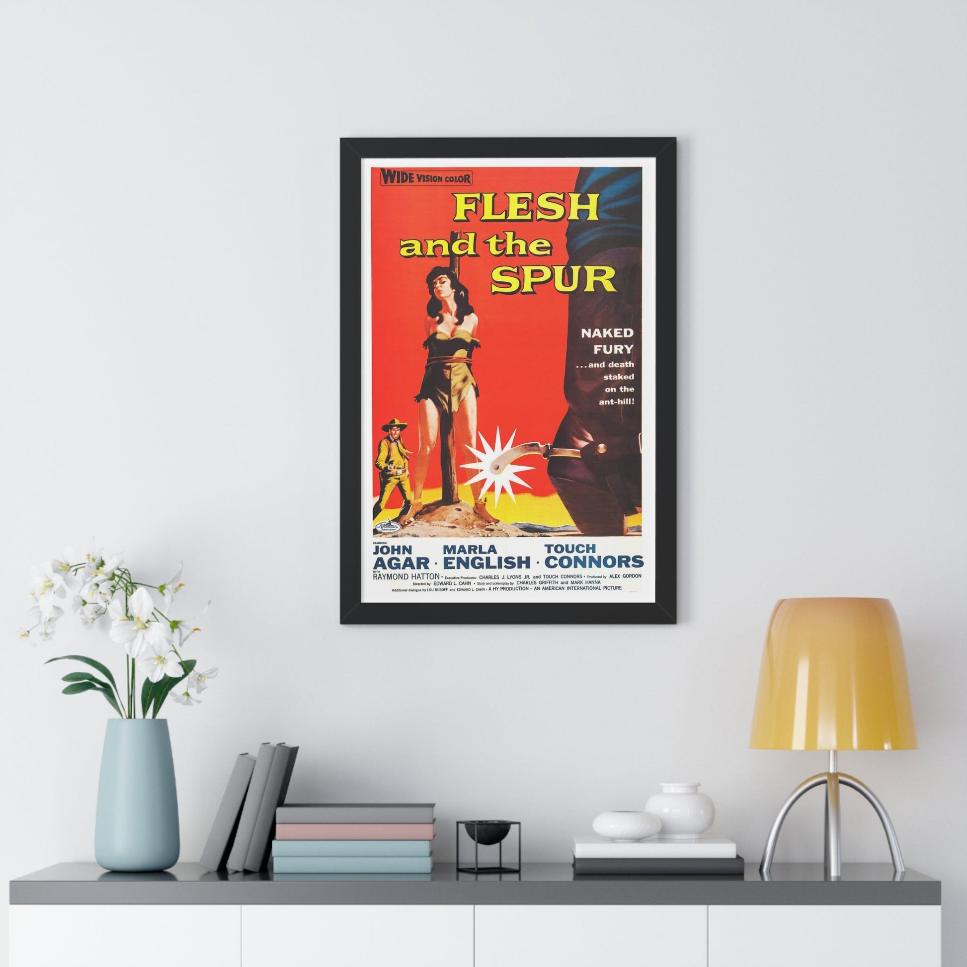 FLESH AND THE SPUR 1956 - Framed Movie Poster-The Sticker Space