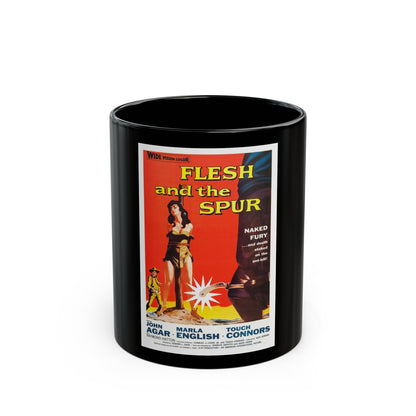 FLESH AND THE SPUR 1956 Movie Poster - Black Coffee Mug-11oz-The Sticker Space