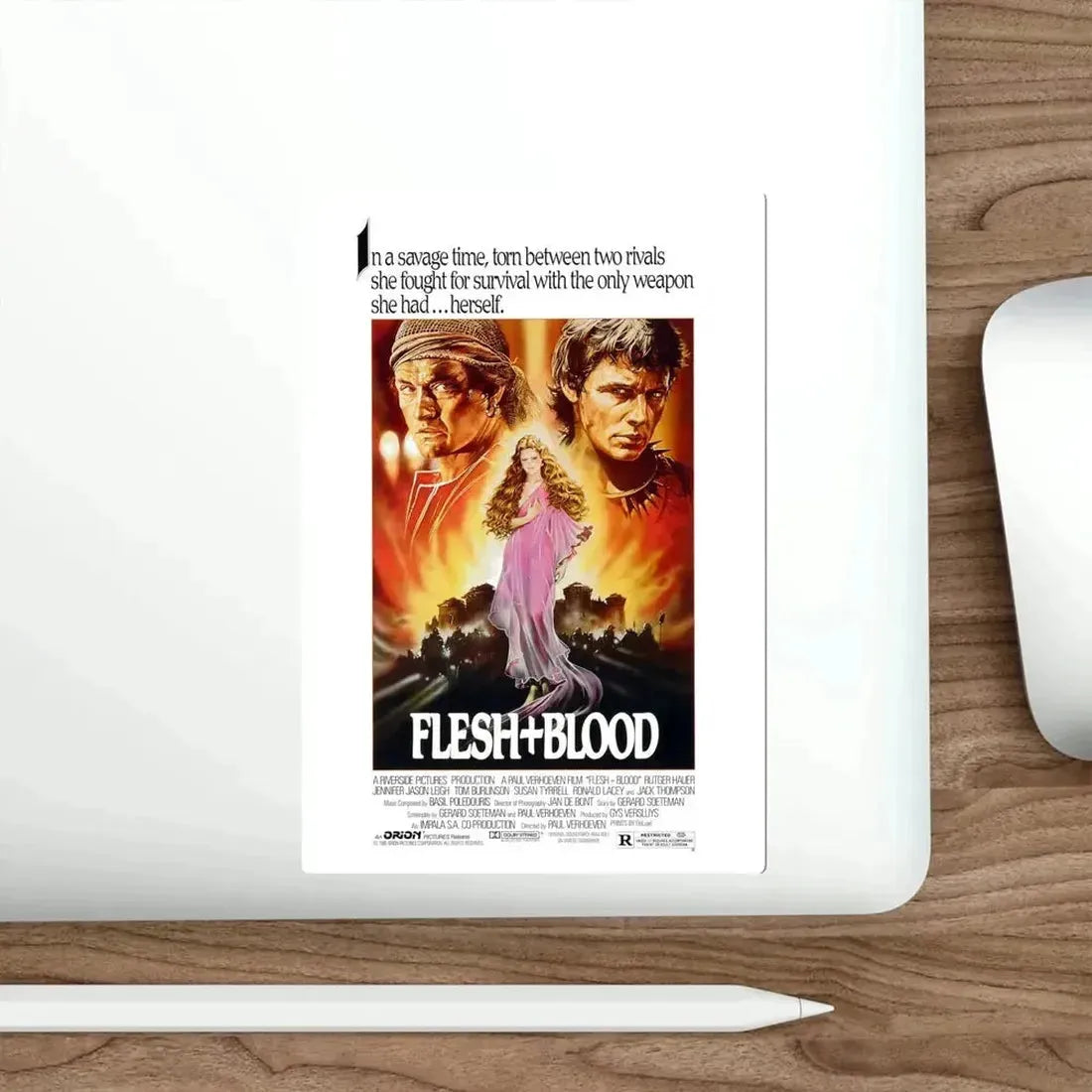 Flesh & Blood 1985 Movie Poster STICKER Vinyl Die-Cut Decal - The Sticker Space
