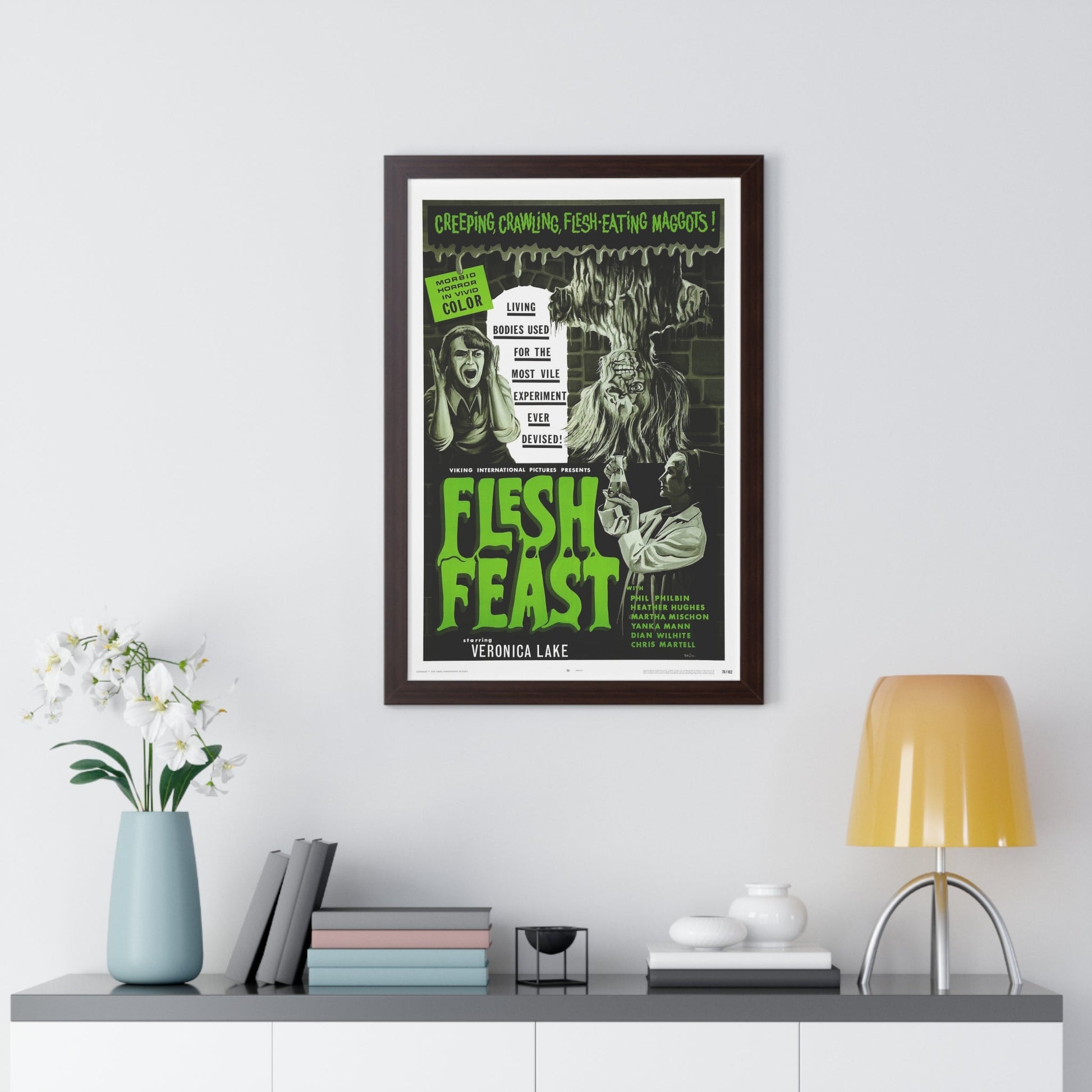 FLESH FEAST 1970 - Framed Movie Poster-The Sticker Space