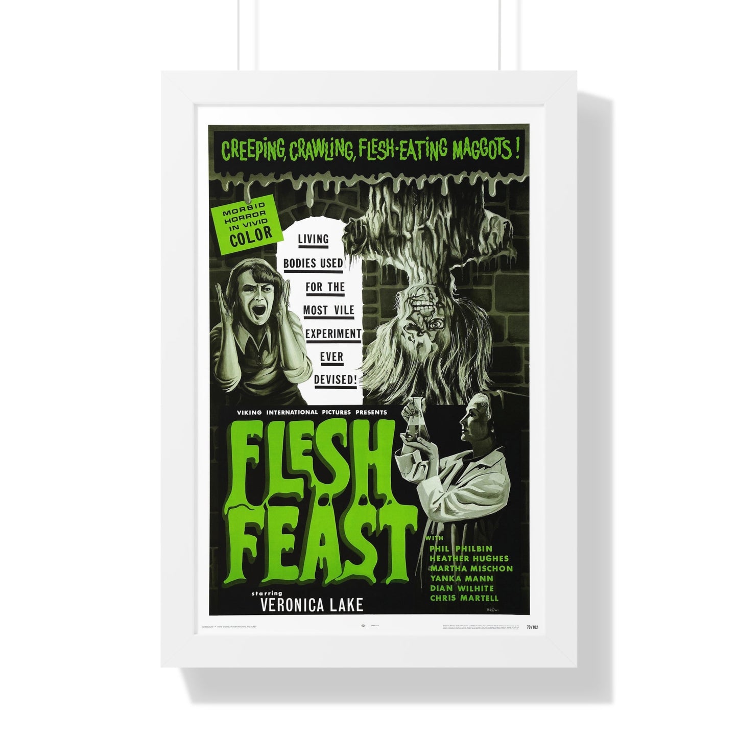 FLESH FEAST 1970 - Framed Movie Poster-16″ x 24″-The Sticker Space