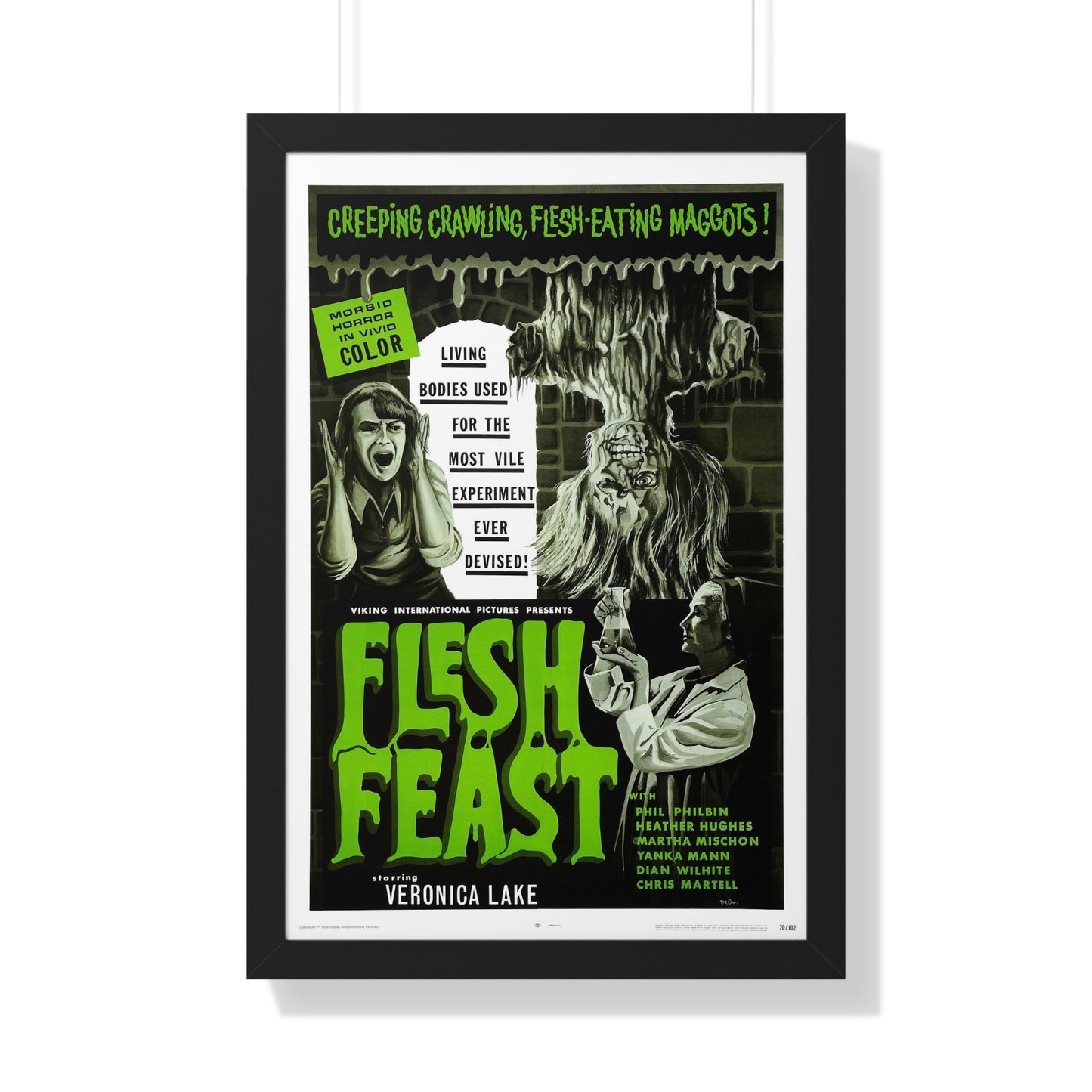 FLESH FEAST 1970 - Framed Movie Poster-20" x 30"-The Sticker Space