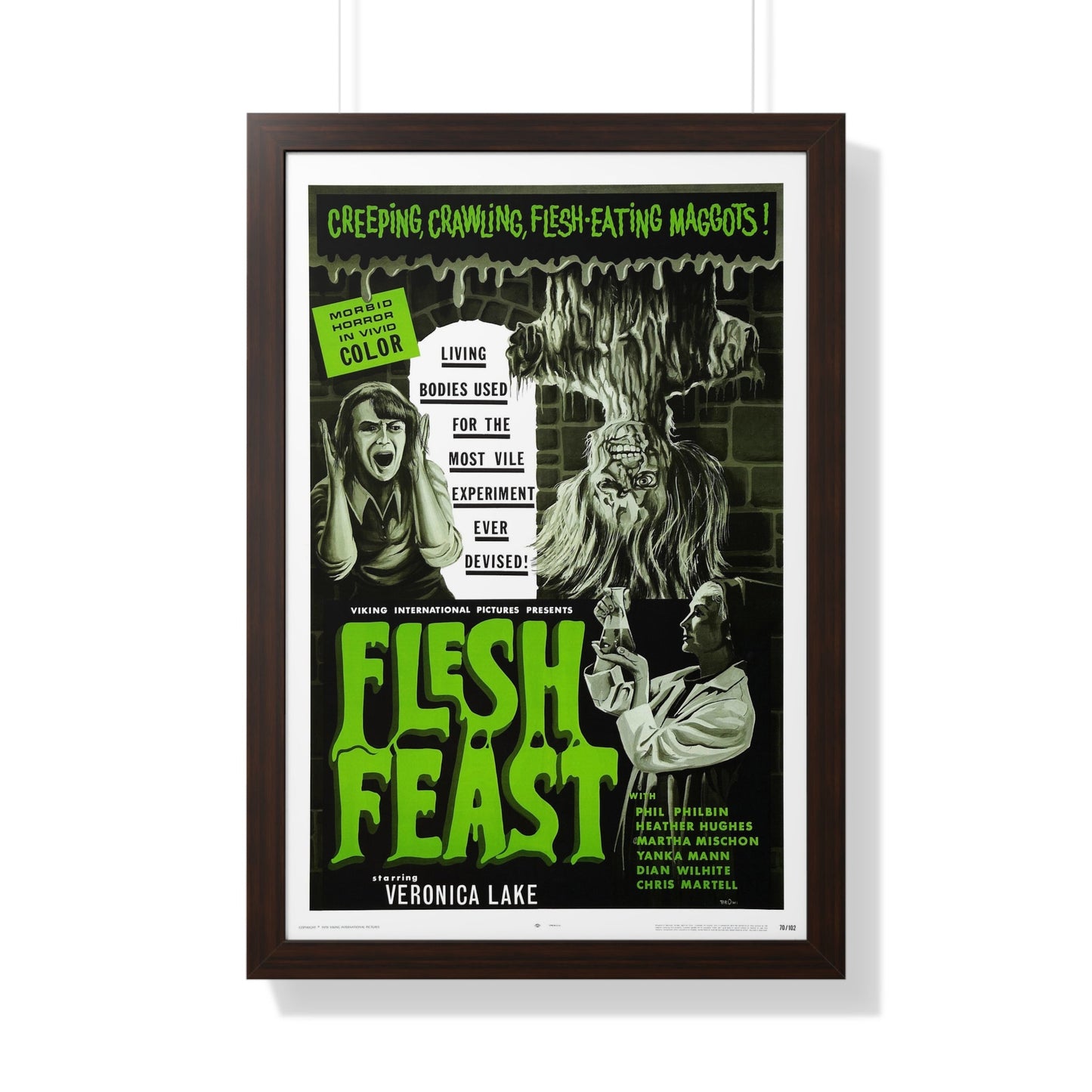 FLESH FEAST 1970 - Framed Movie Poster-20" x 30"-The Sticker Space