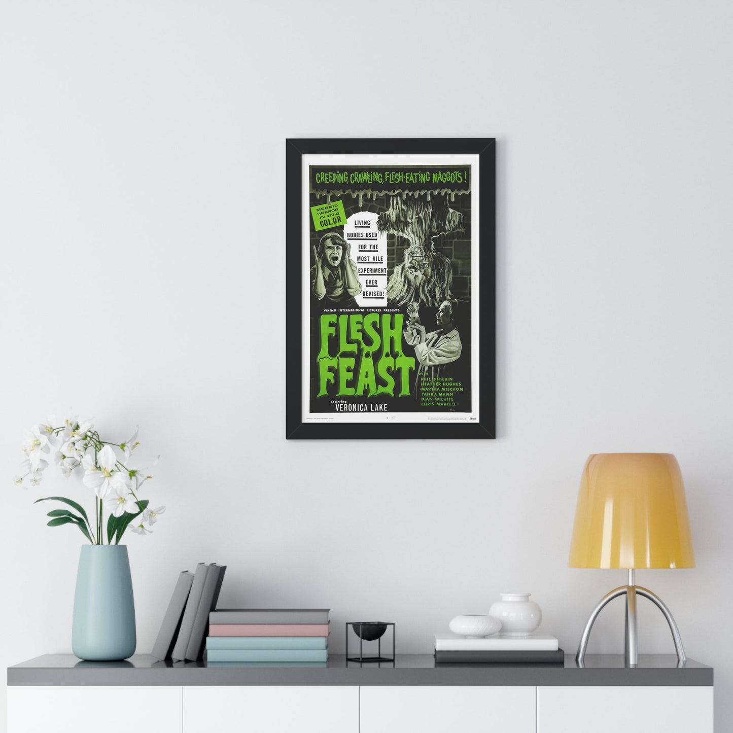 FLESH FEAST 1970 - Framed Movie Poster-The Sticker Space