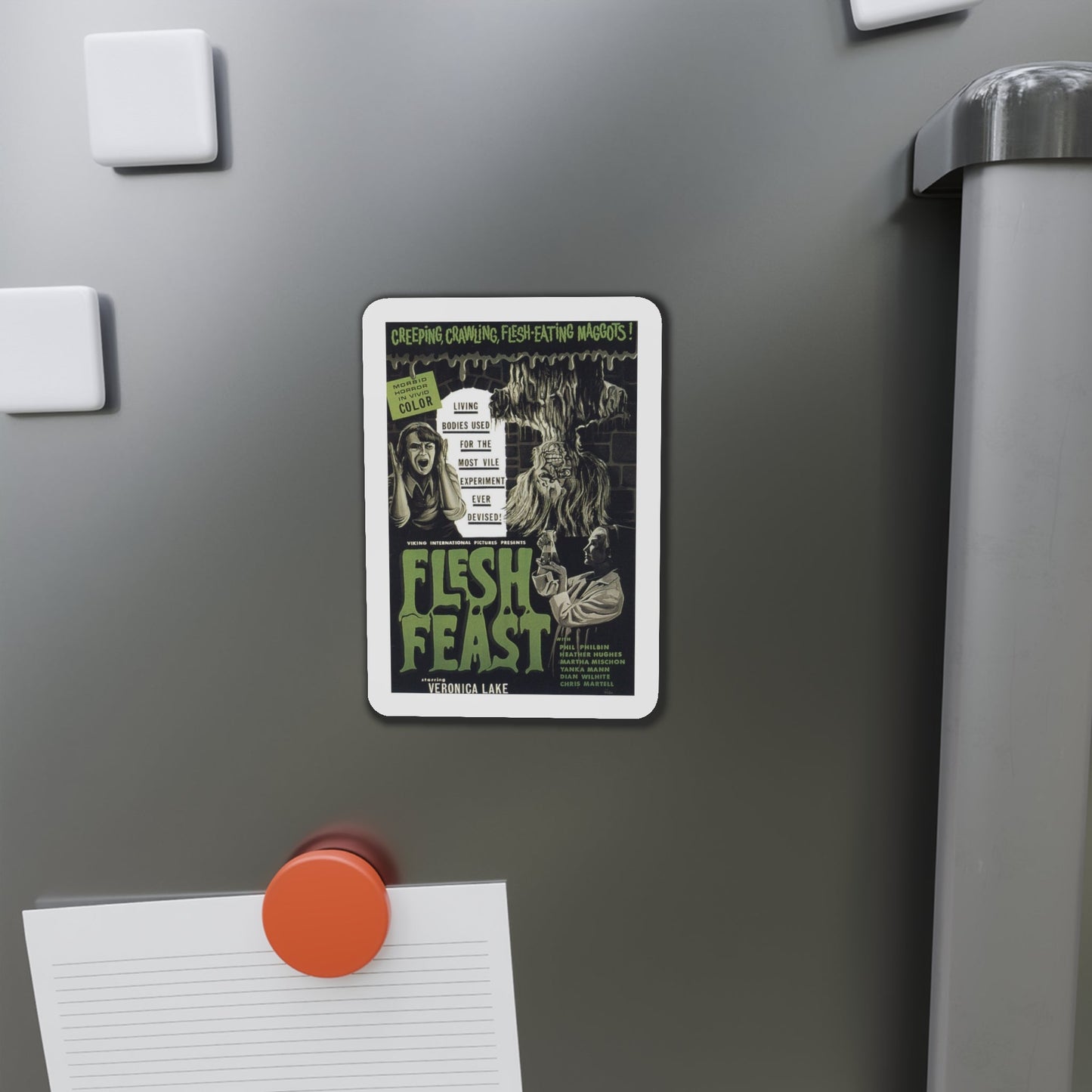 Flesh Feast 1970 Movie Poster Die-Cut Magnet-The Sticker Space