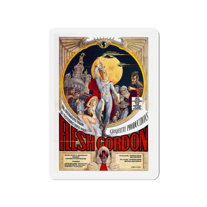 FLESH GORDON 1974 Movie Poster - Die-Cut Magnet-2" x 2"-The Sticker Space