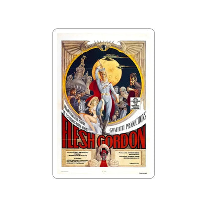 FLESH GORDON 1974 Movie Poster STICKER Vinyl Die-Cut Decal - The Sticker Space