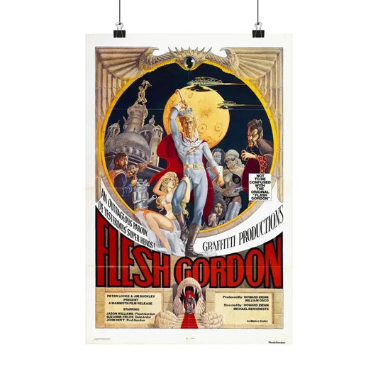 FLESH GORDON 1974 - Paper Movie Poster 12″ x 18″ Matte - The Sticker Space