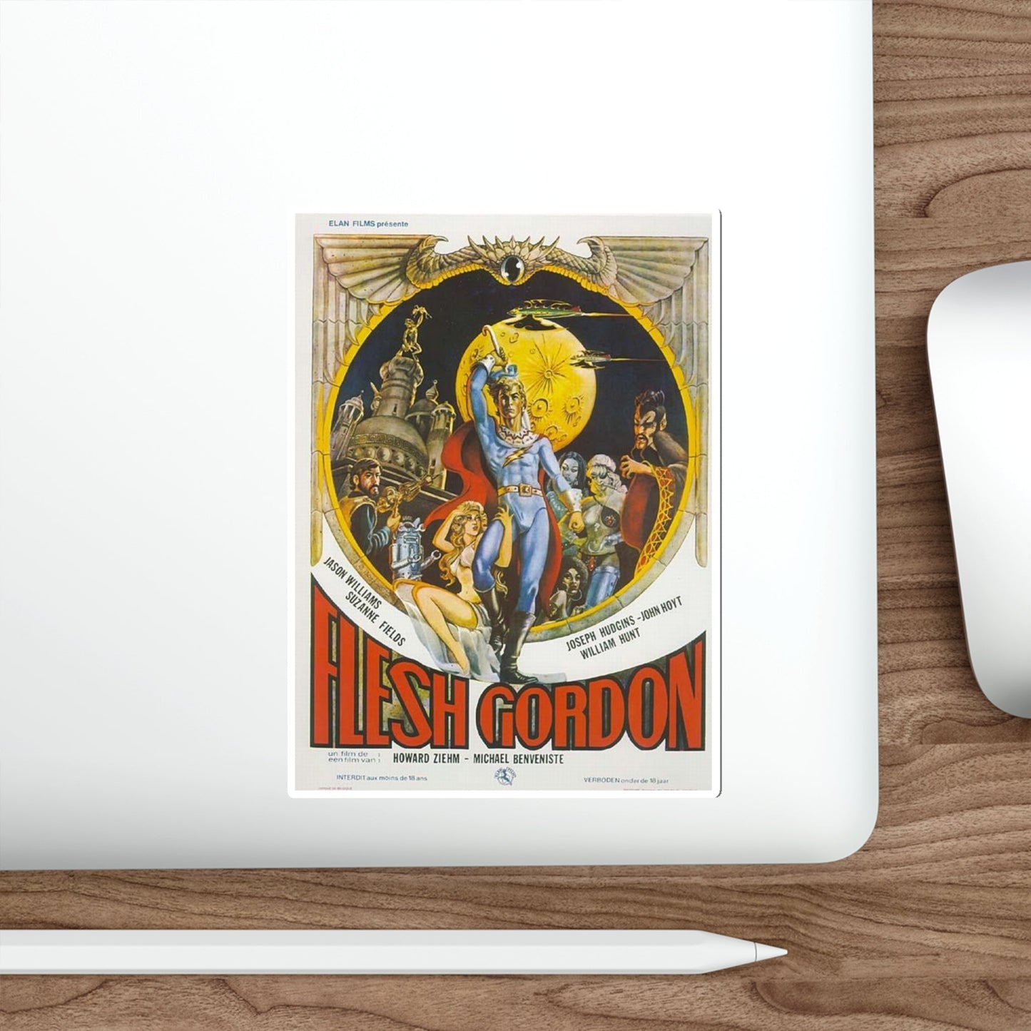 FLESH GORDON (2) 1974 Movie Poster STICKER Vinyl Die-Cut Decal-The Sticker Space