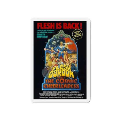 FLESH GORDON MEETS THE COSMIC CHEERLEADERS 1990 Movie Poster - Refrigerator Magnet 5 Inch - The Sticker Space