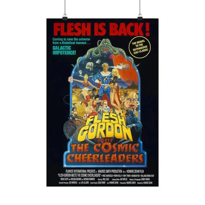 FLESH GORDON MEETS THE COSMIC CHEERLEADERS 1990 - Paper Movie Poster 16″ x 24″ Matte - The Sticker Space