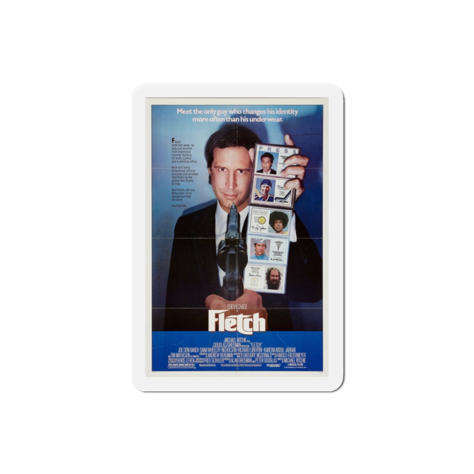 Fletch 1985 Movie Poster Die-Cut Magnet-2" x 2"-The Sticker Space