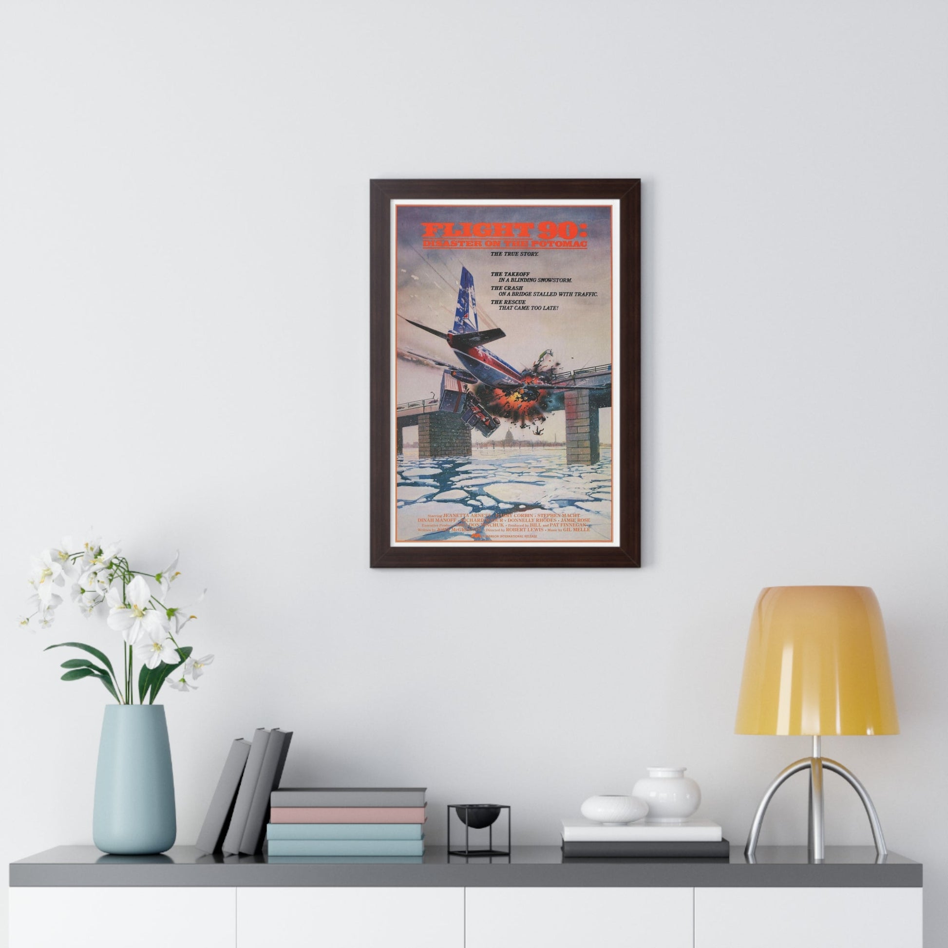 FLIGHT 90 1984 - Framed Movie Poster-The Sticker Space