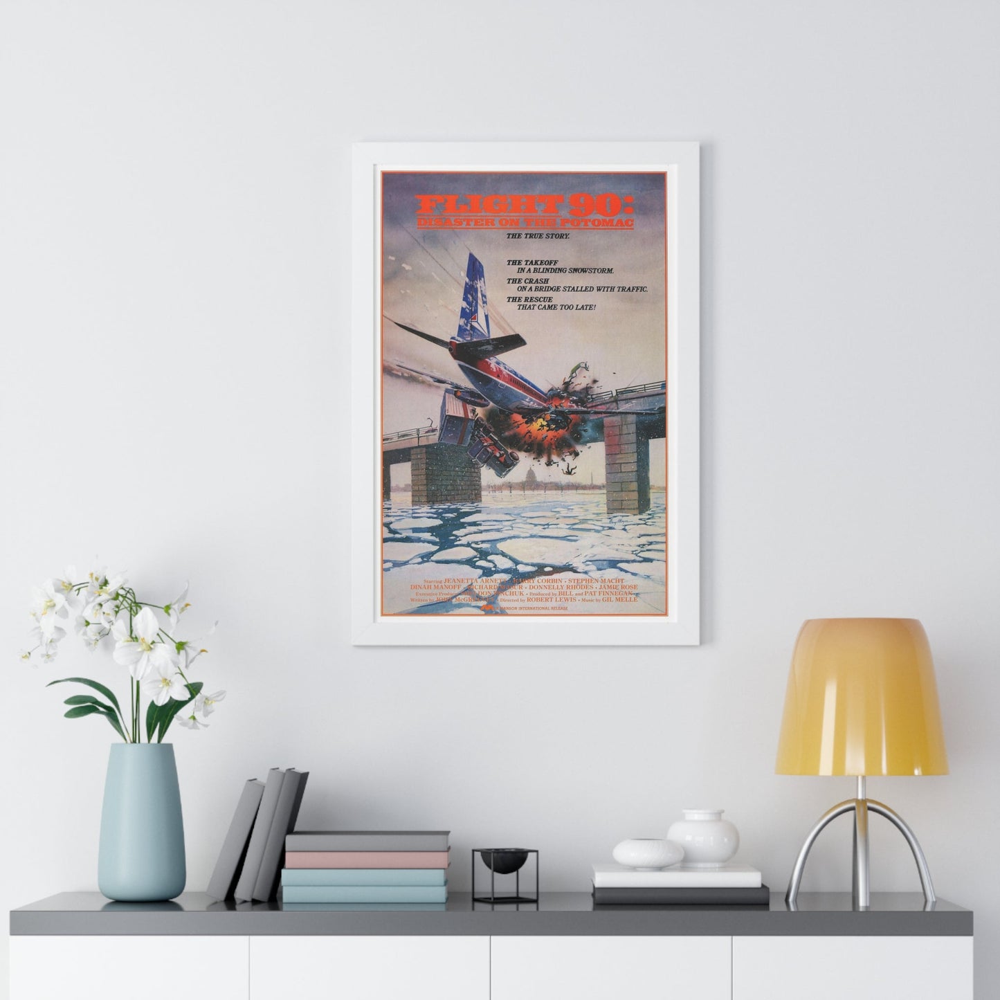 FLIGHT 90 1984 - Framed Movie Poster-The Sticker Space