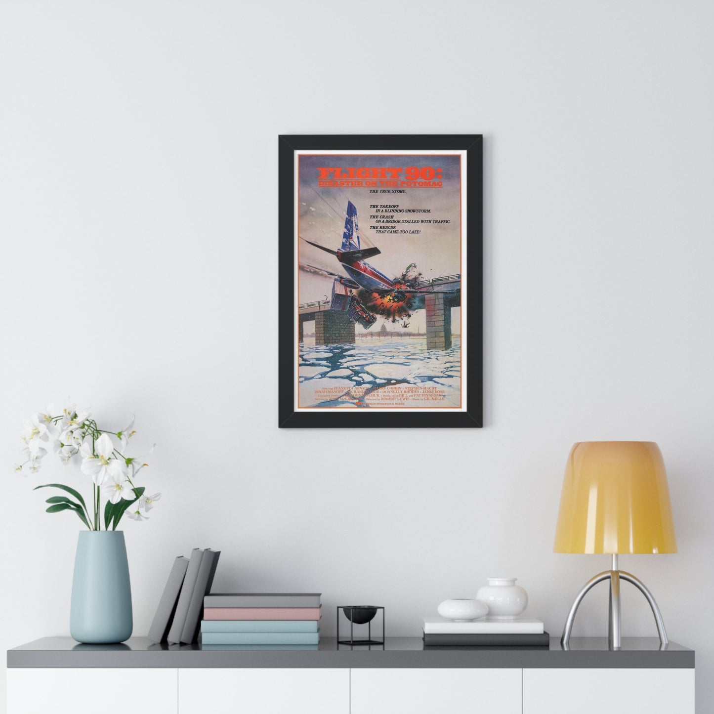 FLIGHT 90 1984 - Framed Movie Poster-The Sticker Space