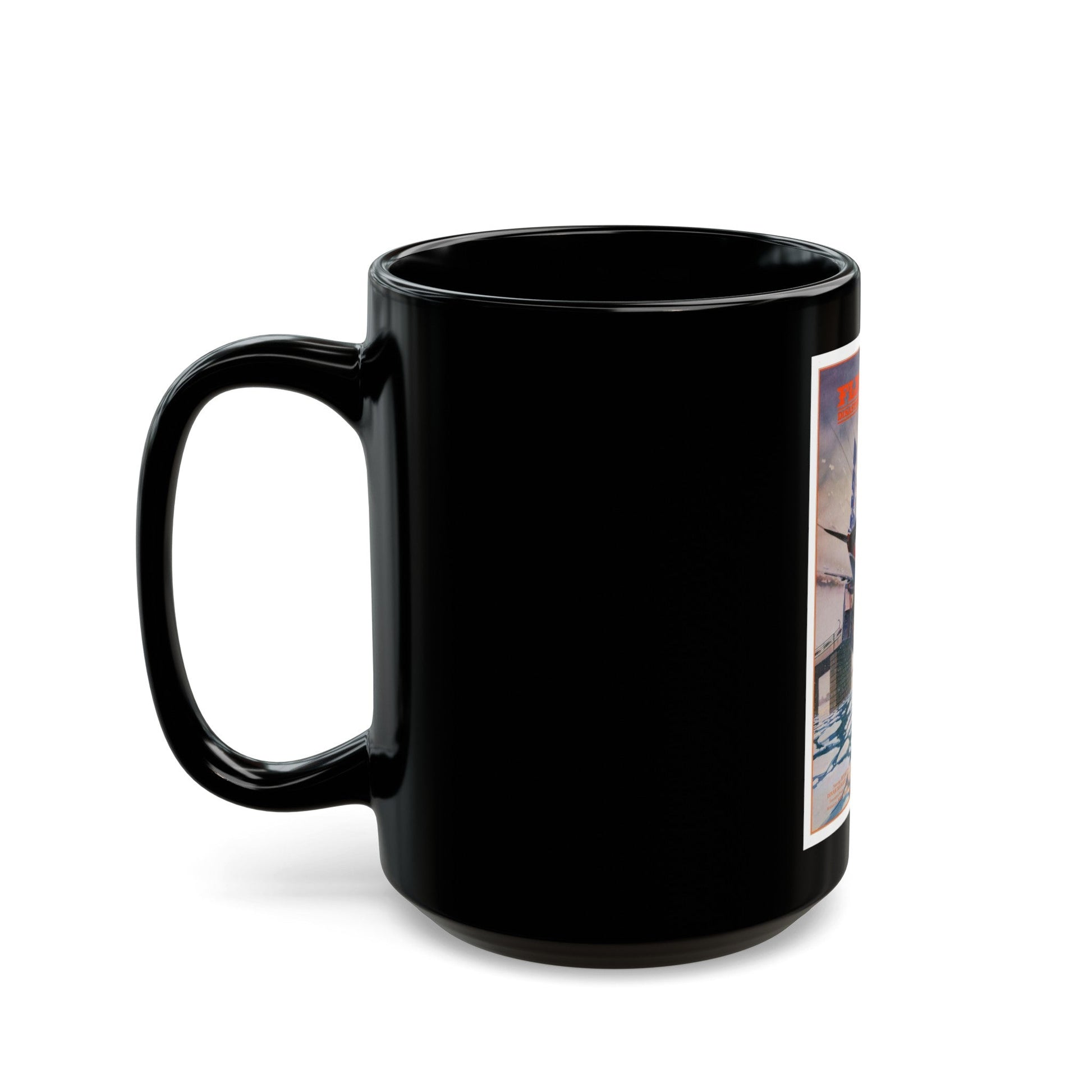 FLIGHT 90 1984 Movie Poster - Black Coffee Mug-The Sticker Space