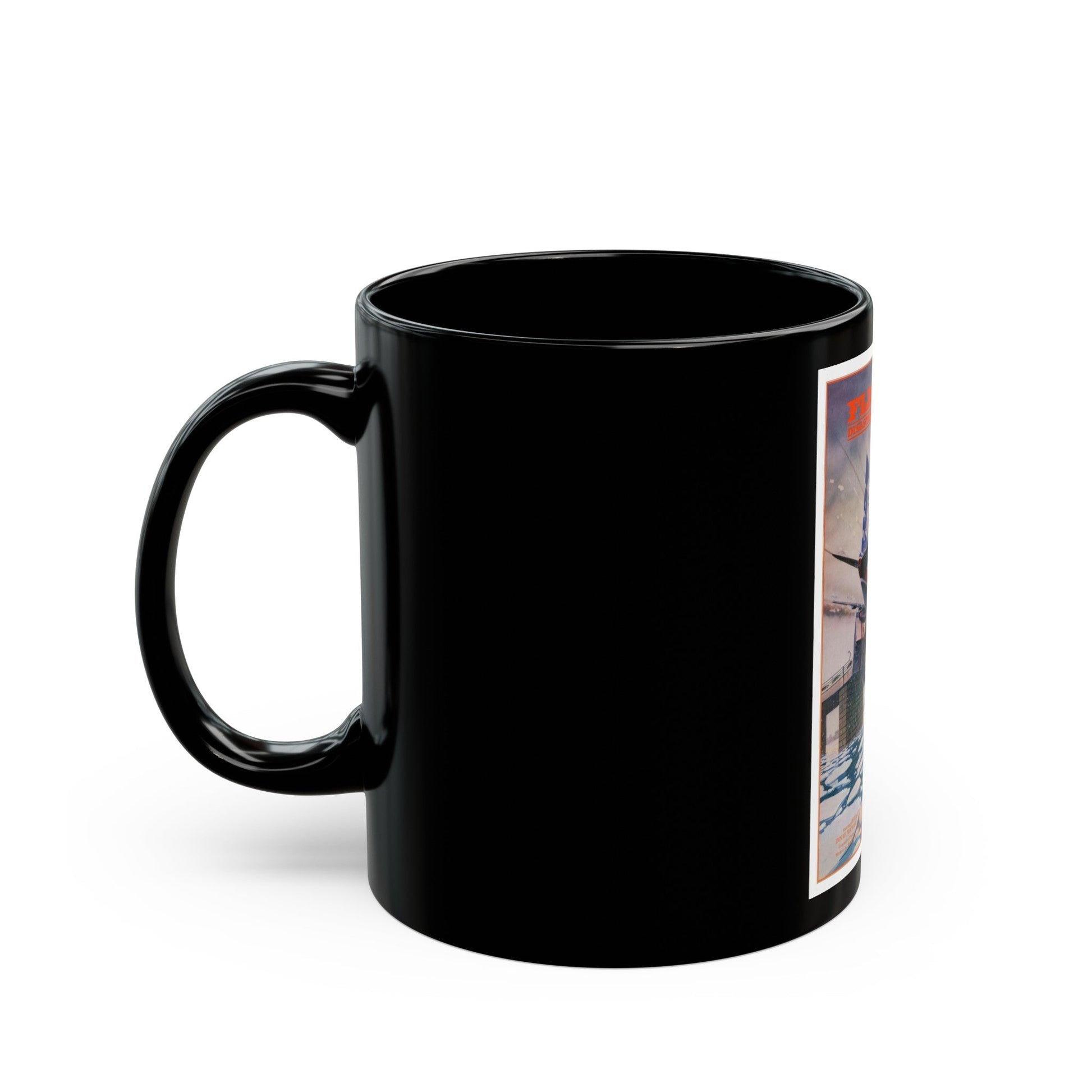 FLIGHT 90 1984 Movie Poster - Black Coffee Mug-The Sticker Space