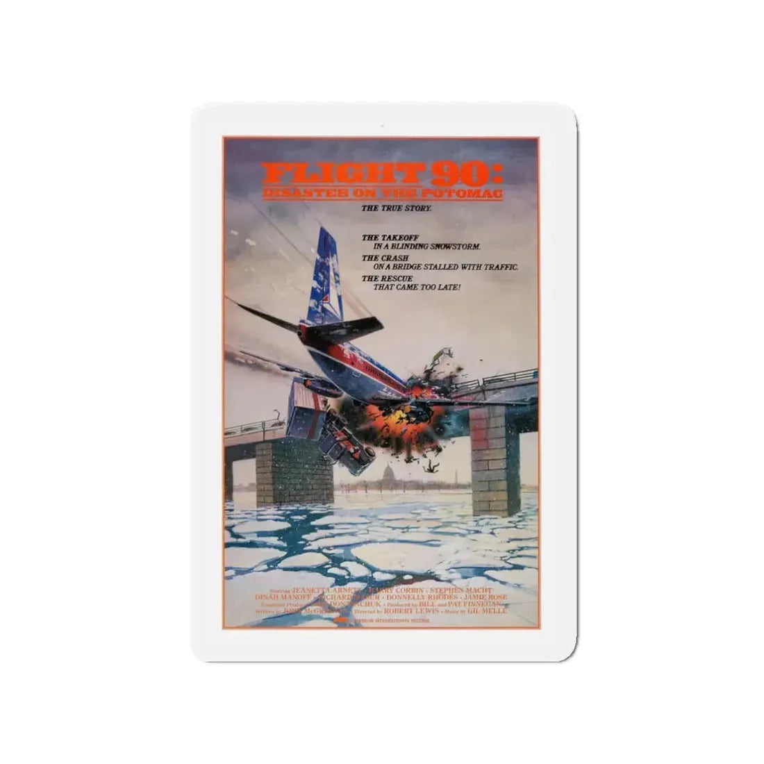FLIGHT 90 1984 Movie Poster - Refrigerator Magnet 3 Inch - The Sticker Space
