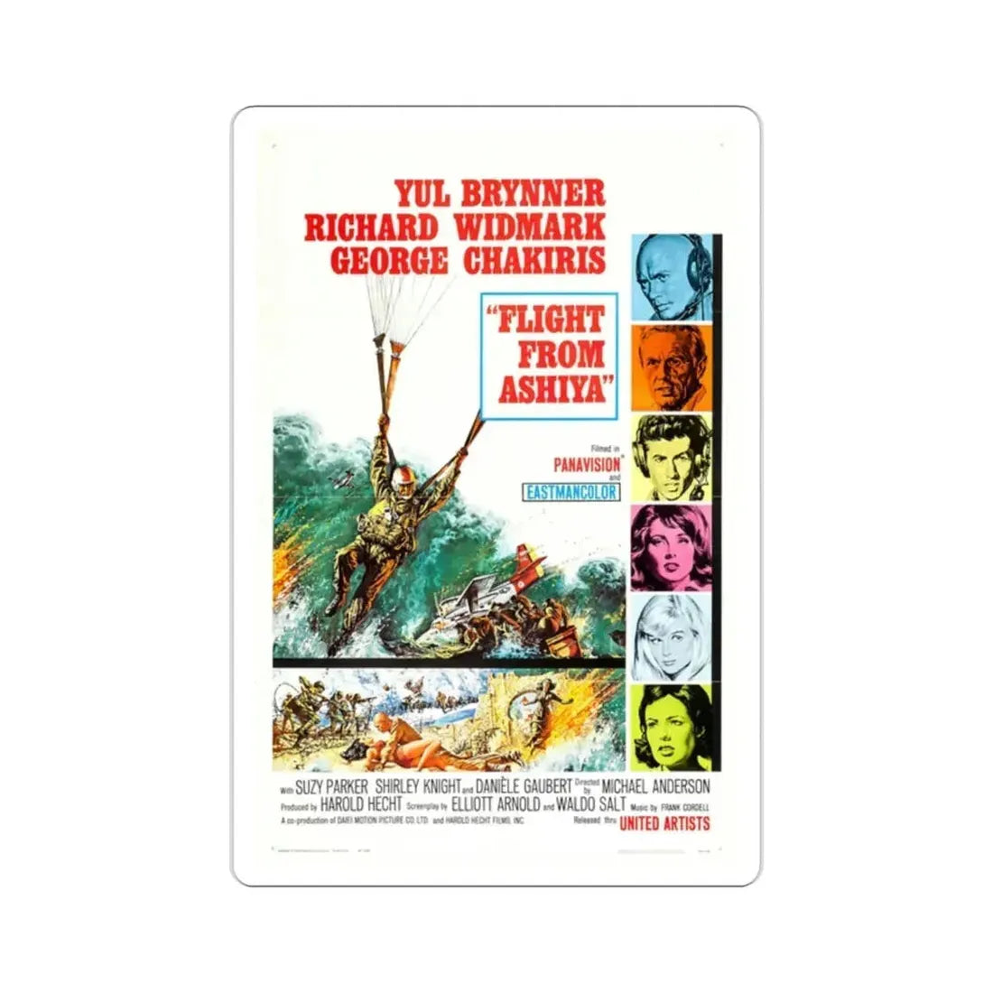 Flight from Ashiya 1964 Movie Poster STICKER Vinyl Die-Cut Decal - The Sticker Space